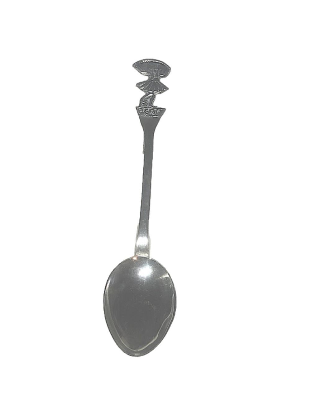 Vtg Sterling Silver Peru Dancing Lady Souvenier Spoon 3.9”